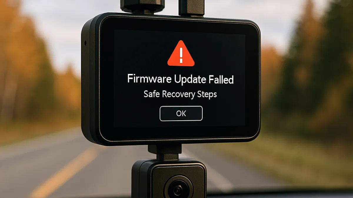 Dashcam Firmware Update Failed: Safe Recovery Steps